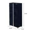 Husky Metal System 36 In. W X 73 In. H X 19 In. D 22-Gauge 3-Shelf Steel Freestanding Cabinet In Black -Husky Shop black gloss powder coating husky free standing cabinets fc183672t03bl 64 1000