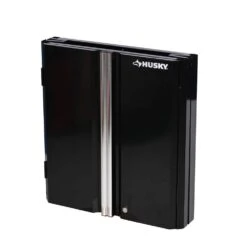 HUSKY 28 In. W X 30 In. H X 12 In. D Folding System 22-Gauge Steel 1-Shelf Wall Mounted Garage Cabinet In Black -Husky Shop black gloss powder coating husky wall mounted cabinets fc122829t01bl 4f 1000