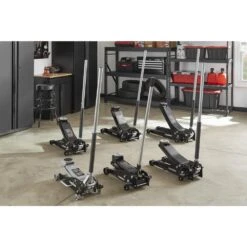 Husky 3-Ton Low Profile Floor Jack With Quick Lift -Husky Shop black husky floor jacks hd00120 dip fa 1000