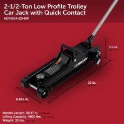 Husky 2-1/2-Ton Low Profile Trolley Floor Jack With Quick Contact -Husky Shop black husky floor jacks hd7024a 1d 1000