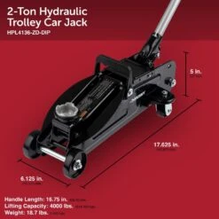 Husky 2-Ton Hydraulic Trolley Car Jack -Husky Shop black husky floor jacks hpl4136 vt 66 1000