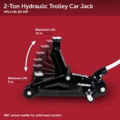 Husky 2-Ton Hydraulic Trolley Car Jack -Husky Shop black husky floor jacks hpl4136 vt a0 1000
