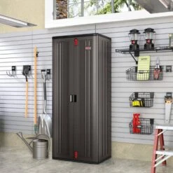 Husky 30 In. X 72 In. X 20.25 In. Freestanding Cabinet In Black -Husky Shop black husky free standing cabinets bmch7200 4f 1000