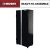 Husky Ready-to-Assemble 24-Gauge Steel Freestanding Garage Cabinet In Black (30.5 In. W X 72 In. H X 18.3 In. D) -Husky Shop black husky free standing cabinets g3002t us 64 1000