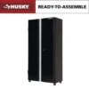 Husky Ready-to-Assemble 24-Gauge Steel Freestanding Garage Cabinet In Black (36.6 In. W X 72 In. H X 18.3 In. D) -Husky Shop black husky free standing cabinets g3602t us 64 1000