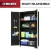 Husky Ready-to-Assemble 24-Gauge Steel Freestanding Garage Cabinet In Black (48 In. W X 72 In. H X 18.3 In. D) 26 Husky Ready-to-Assemble 24-Gauge Steel Freestanding Garage Cabinet In Black (48 In. W X 72 In. H X 18.3 In. D) -Husky Shop black husky free standing cabinets g4802t us 64 1000