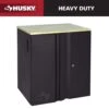 Husky Heavy Duty28 In. W X 32 In. H X 21.5 In. DWelded 20-Gauge Steel 2-Door Garage Base Freestanding Cabinet In Black -Husky Shop black husky free standing cabinets ha2f282132 blk 64 1000