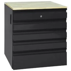 Husky Heavy Duty 28 In. W X 32 In. H X 21.5 In. D Welded 20-Gauge Steel 5-Drawer Garage Base Freestanding Cabinet In Black -Husky Shop black husky free standing cabinets hd5f282132 blk 4f 1000