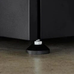 Husky Heavy Duty Welded 20-Gauge Steel 2-Door Garage Base Cabinet In Black (28 In. W X 32 In. H X 21.5 In. D) -Husky Shop black husky free standing cabinets htc1000001 44 1000