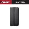 Husky Heavy Duty Welded 20-Gauge Steel Freestanding Garage Cabinet In Black (36 In. W X 81 In. H X 24 In. D)