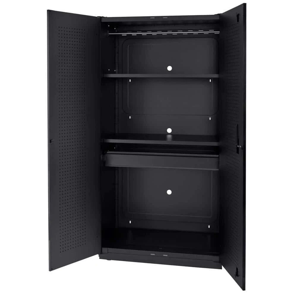 Husky Extra Wide Heavy Duty 20-Gauge Steel Freestanding Garage Cabinet 1 Husky Extra Wide Heavy Duty 20-Gauge Steel Freestanding Garage Cabinet