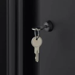 Husky Pro Duty Welded 20-Gauge Steel Freestanding Garage Cabinet In Black LINE-X (36 In. W X 81 In. H X 24 In. D) -Husky Shop black husky free standing cabinets htc1000008 lx 77 1000