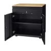 Husky Extra Wide Heavy Duty Welded 20-Gauge Steel 1-Drawer 2-Door Garage Cabinet In Black (32 In. W X 33 In. H X 21.5 In. D) 19 Husky Extra Wide Heavy Duty Welded 20-Gauge Steel 1-Drawer 2-Door Garage Cabinet In Black (32 In. W X 33 In. H X 21.5 In. D) -Husky Shop black husky free standing cabinets htc1000009 ex 64 1000