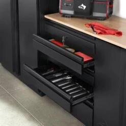 Husky Heavy Duty 18-Gauge Steel 5-Drawer Black Garage Base Cabinet 15 Husky Heavy Duty 18-Gauge Steel 5-Drawer Black Garage Base Cabinet -Husky Shop black husky free standing cabinets htc100007 31 1000