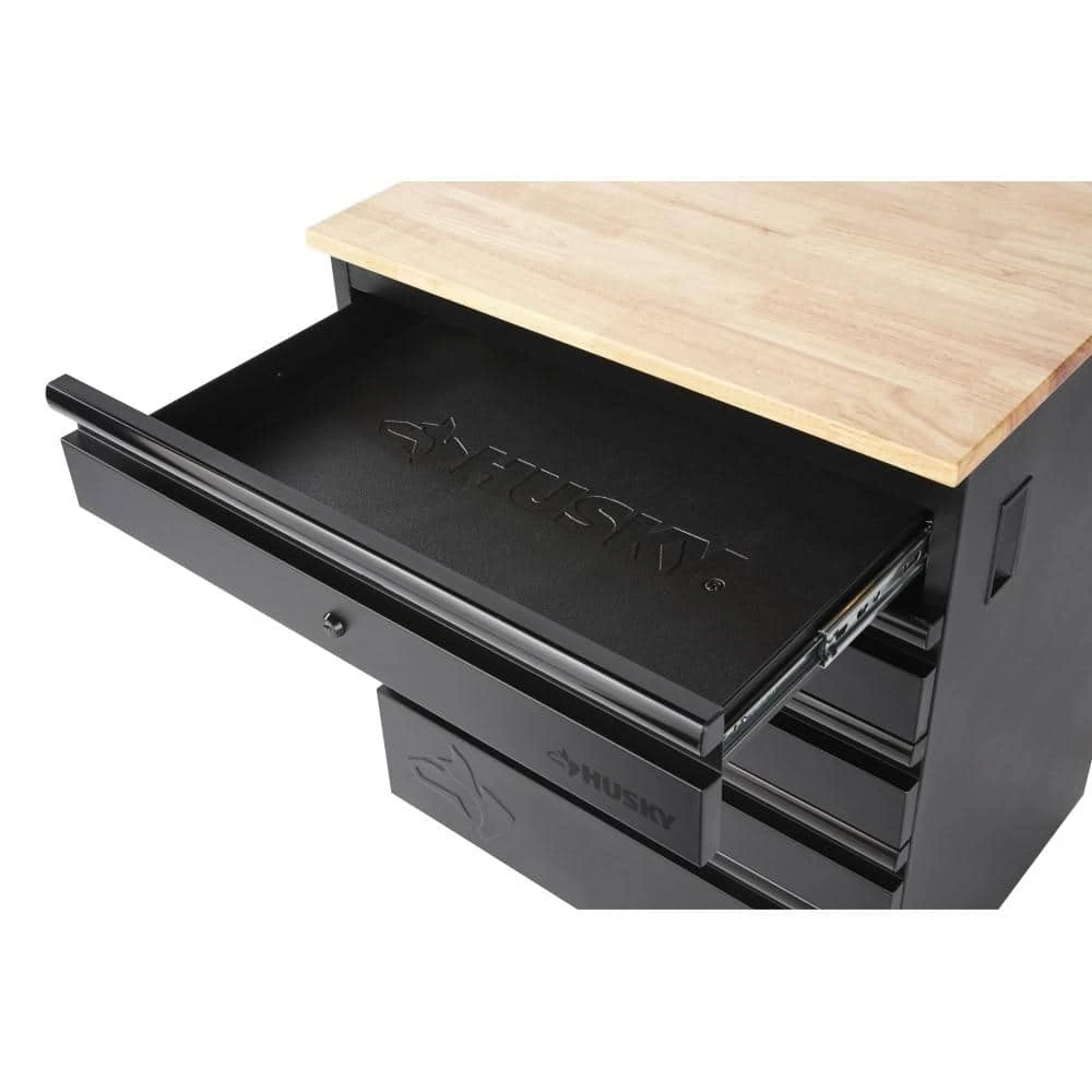 Husky Heavy Duty 18-Gauge Steel 5-Drawer Black Garage Base Cabinet 3 Husky Heavy Duty 18-Gauge Steel 5-Drawer Black Garage Base Cabinet - Image 3