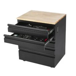 Husky Heavy Duty 18-Gauge Steel 5-Drawer Black Garage Base Cabinet 11 Husky Heavy Duty 18-Gauge Steel 5-Drawer Black Garage Base Cabinet -Husky Shop black husky free standing cabinets htc100007 c3 1000