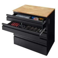 Husky 32 In. W X 33 In. H X 21.5 In. D Extra Wide Heavy Duty Welded Gauge Steel 5-Drawer Garage Freestanding Cabinet In Black 19 Husky 32 In. W X 33 In. H X 21.5 In. D Extra Wide Heavy Duty Welded Gauge Steel 5-Drawer Garage Freestanding Cabinet In Black -Husky Shop black husky free standing cabinets htc100007 ex c3 1000