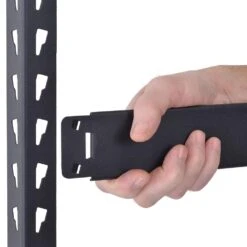 Husky 4-Tier Heavy Duty Boltless Steel Garage Storage Shelving Unit In Black (36 In. W X 72 In. H X 18 In. D) -Husky Shop black husky freestanding shelving units n2r361872w4b 1f 1000