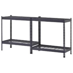 Husky 4-Tier Heavy Duty Boltless Steel Garage Storage Shelving Unit In Black (36 In. W X 72 In. H X 18 In. D) -Husky Shop black husky freestanding shelving units n2r361872w4b 4f 1000