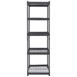 Husky 5-Tier Heavy Duty Boltless Steel Garage Storage Shelving Unit In Black (48 In. W X 78 In. H X 24 In. D) 18 Husky 5-Tier Heavy Duty Boltless Steel Garage Storage Shelving Unit In Black (48 In. W X 78 In. H X 24 In. D) -Husky Shop black husky freestanding shelving units n2r482478w5b 1d 1000