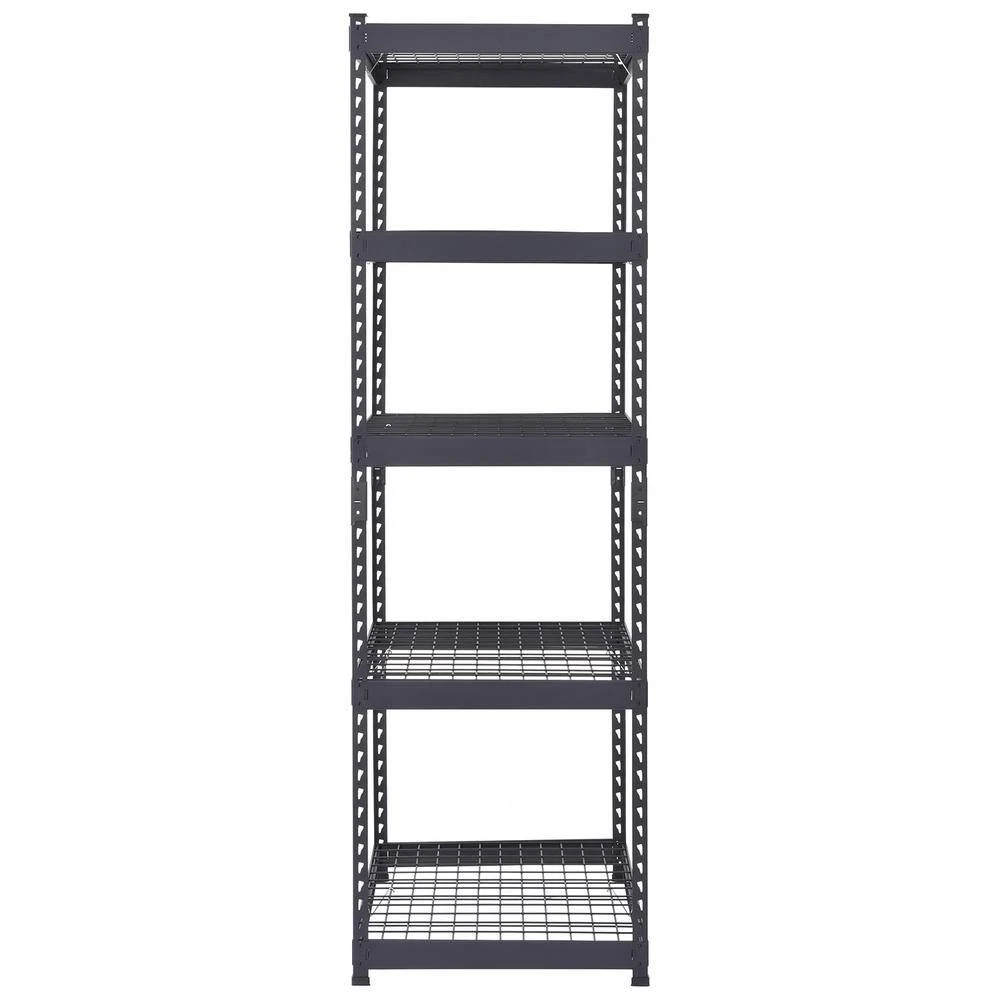 Husky 5-Tier Heavy Duty Boltless Steel Garage Storage Shelving Unit In Black (48 In. W X 78 In. H X 24 In. D) 5 Husky 5-Tier Heavy Duty Boltless Steel Garage Storage Shelving Unit In Black (48 In. W X 78 In. H X 24 In. D) - Image 5