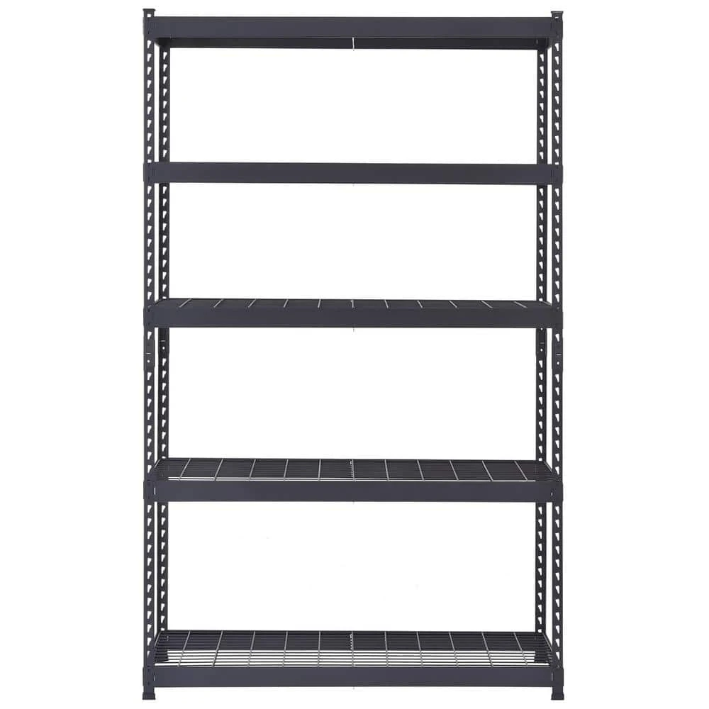 Husky 5-Tier Heavy Duty Boltless Steel Garage Storage Shelving Unit In Black (48 In. W X 78 In. H X 24 In. D) 7 Husky 5-Tier Heavy Duty Boltless Steel Garage Storage Shelving Unit In Black (48 In. W X 78 In. H X 24 In. D) - Image 7