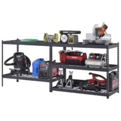 Husky 5-Tier Heavy Duty Boltless Steel Garage Storage Shelving Unit In Black (48 In. W X 78 In. H X 24 In. D) 17 Husky 5-Tier Heavy Duty Boltless Steel Garage Storage Shelving Unit In Black (48 In. W X 78 In. H X 24 In. D) -Husky Shop black husky freestanding shelving units n2r482478w5b a0 1000