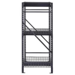 Husky 3-Shelf Metal Industrial Duty Freestanding Garage Storage Shelving Unit In Black (65 In. W X 54 In. H X 24 In. D) -Husky Shop black husky freestanding shelving units n2w652454w3b 1d 1000