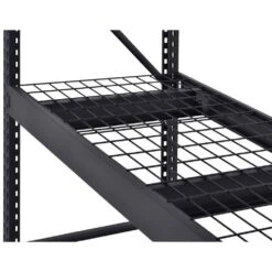 Husky 4-Shelf Metal Industrial Duty Freestanding Garage Storage Shelving Unit In Black (77 In. W X 72 In. H X 24 In. D) -Husky Shop black husky freestanding shelving units n2w772472w4b fa 1000