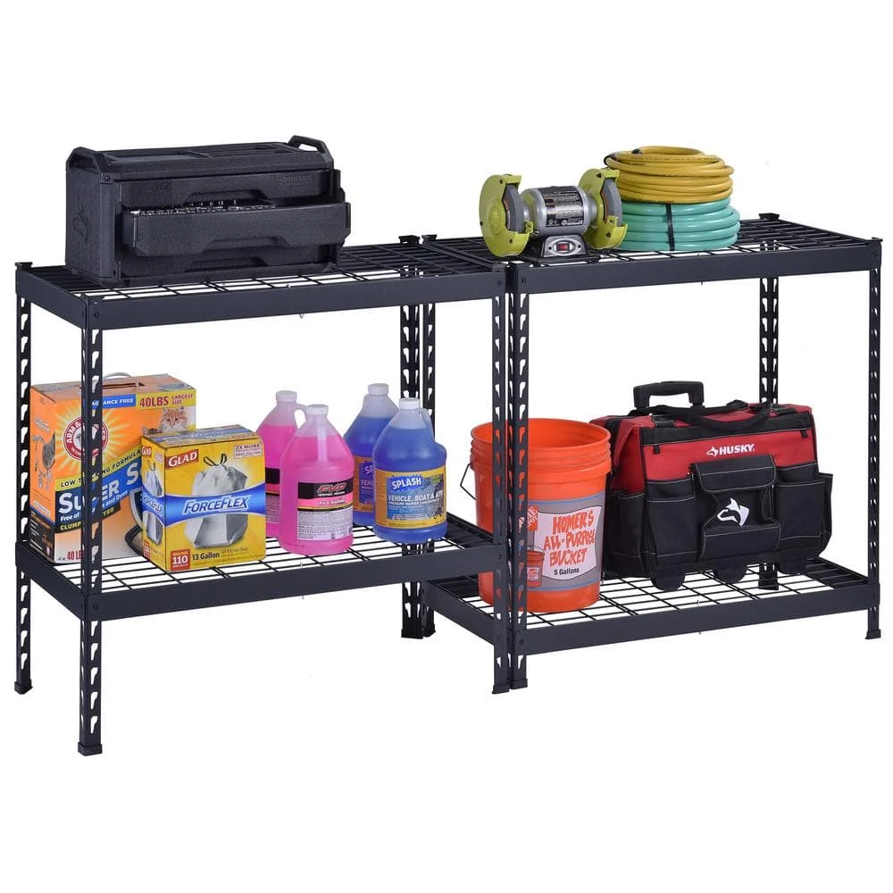 Husky 4-Shelf Metal Heavy-Duty Adjustable Garage Storage Shelving Unit In Black (36 In. W X 72 In. H X 18 In. D) 9 Husky 4-Shelf Metal Heavy-Duty Adjustable Garage Storage Shelving Unit In Black (36 In. W X 72 In. H X 18 In. D) - Image 9