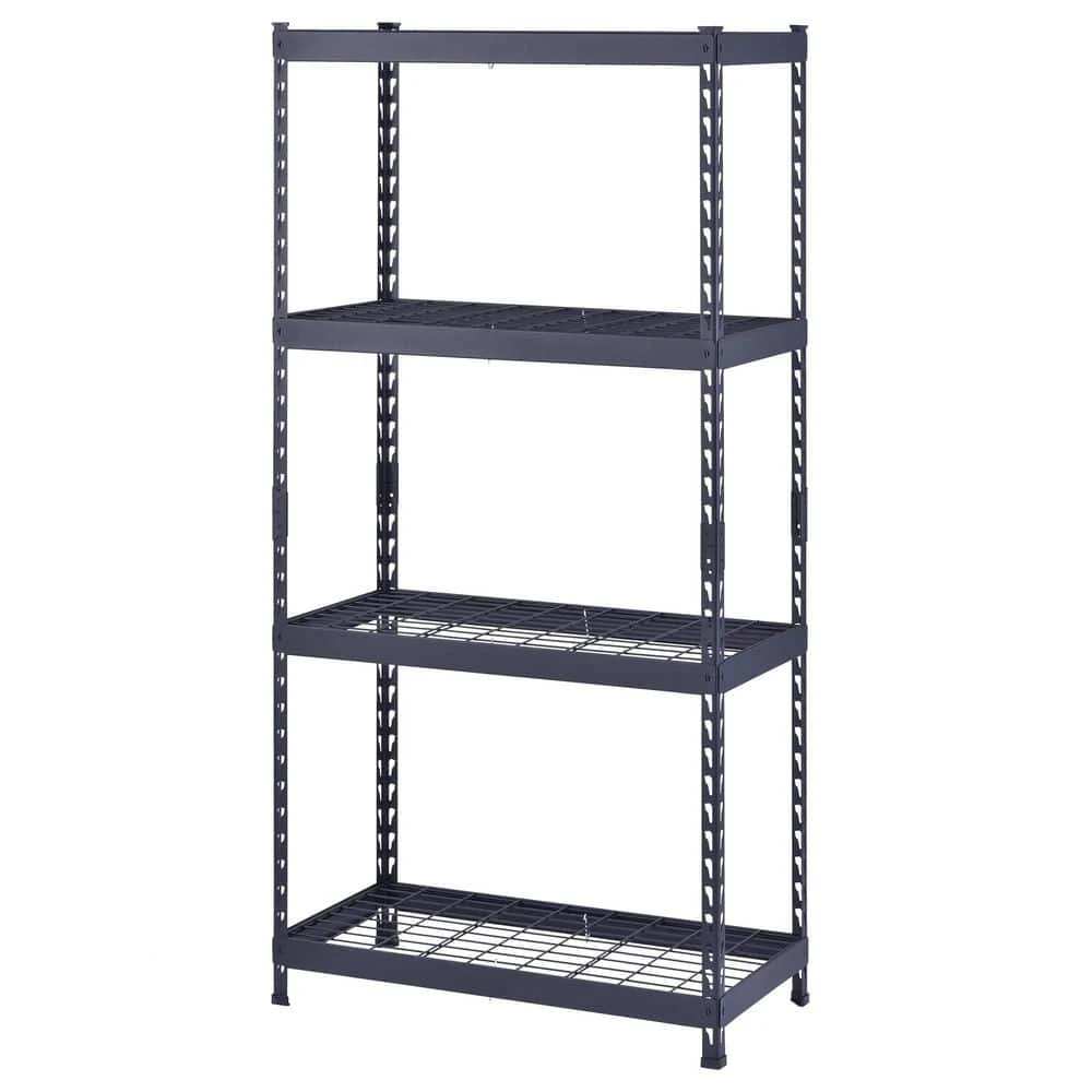 Husky 4-Shelf Metal Heavy-Duty Adjustable Garage Storage Shelving Unit In Black (36 In. W X 72 In. H X 18 In. D) 8 Husky 4-Shelf Metal Heavy-Duty Adjustable Garage Storage Shelving Unit In Black (36 In. W X 72 In. H X 18 In. D) - Image 8