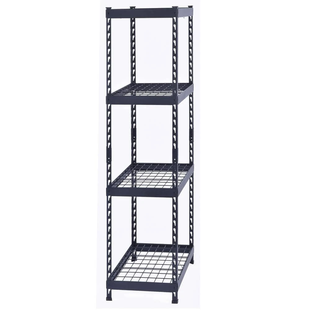 Husky 4-Shelf Metal Heavy-Duty Adjustable Garage Storage Shelving Unit In Black (36 In. W X 72 In. H X 18 In. D) 12 Husky 4-Shelf Metal Heavy-Duty Adjustable Garage Storage Shelving Unit In Black (36 In. W X 72 In. H X 18 In. D) - Image 12
