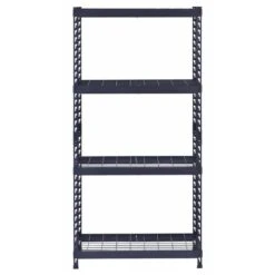 Husky 4-Shelf Metal Heavy-Duty Adjustable Garage Storage Shelving Unit In Black (36 In. W X 72 In. H X 18 In. D) 23 Husky 4-Shelf Metal Heavy-Duty Adjustable Garage Storage Shelving Unit In Black (36 In. W X 72 In. H X 18 In. D) -Husky Shop black husky freestanding shelving units n3r361872w4b fa 1000