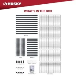 Husky 5-Shelf Metal Heavy-Duty Adjustable Garage Storage Shelving Unit In Black (48 In. W X 78 In. H X 24 In. D) 16 Husky 5-Shelf Metal Heavy-Duty Adjustable Garage Storage Shelving Unit In Black (48 In. W X 78 In. H X 24 In. D) -Husky Shop black husky freestanding shelving units n3r482478w5b a0 1000