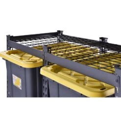 Husky 10-Tote Metal Storage Rack For HDX 14 And 27 Gal. Totes (50 In. W X 78 In. H X 24 In. D) -Husky Shop black husky freestanding shelving units n3r502478tr8b 44 1000