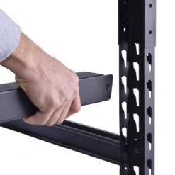 Husky 10-Tote Metal Storage Rack For HDX 14 And 27 Gal. Totes (50 In. W X 78 In. H X 24 In. D) -Husky Shop black husky freestanding shelving units n3r502478tr8b 4f 1000