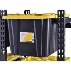 Husky 10-Tote Metal Storage Rack For HDX 14 And 27 Gal. Totes (50 In. W X 78 In. H X 24 In. D) -Husky Shop black husky freestanding shelving units n3r502478tr8b fa 1000