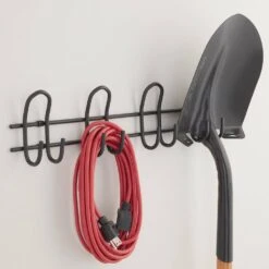 Husky Heavy-Duty Hook Rail -Husky Shop black husky garage storage hooks 813424 66 1000
