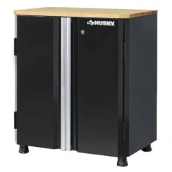 Husky 3-Piece Ready-to-Assemble Steel Garage Storage System In Black (72 In. W X 42 In. H X 24 In. D) -Husky Shop black husky garage storage systems g07205st1 us 4f 1000