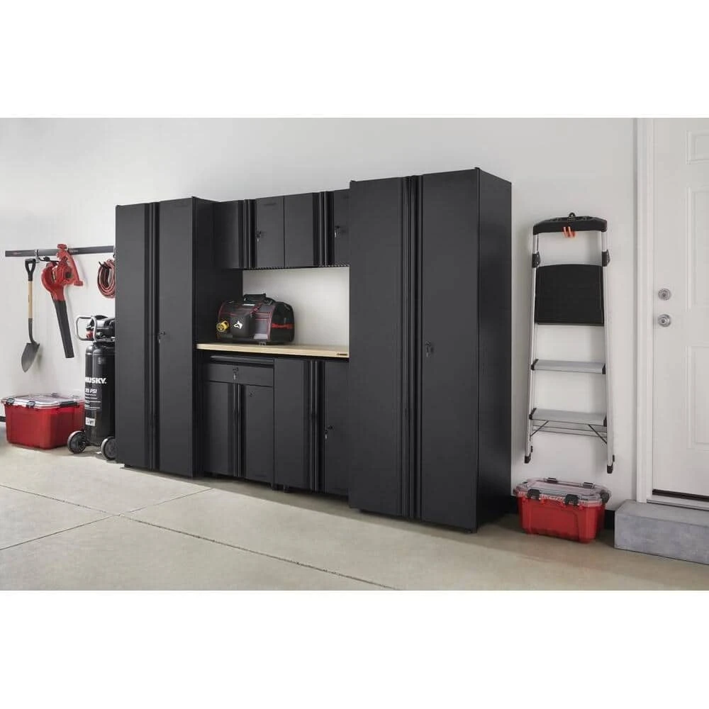 Husky 7-Piece Regular Duty Welded Steel Garage Storage System In Black 2 Husky 7-Piece Regular Duty Welded Steel Garage Storage System In Black - Image 2
