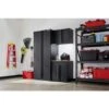 Husky 3-Piece Heavy Duty Welded Steel Garage Storage System In Black (64 In. W X 81 In. H X 24 In. D) -Husky Shop black husky garage storage systems htc310110 64 1000