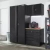 Husky 3-Piece Extra Wide Heavy Duty Welded Steel Garage Storage System -Husky Shop black husky garage storage systems htc311010 ex 64 1000