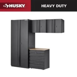 Husky 4-Piece Extra Wide Heavy Duty Welded Steel Garage Storage System