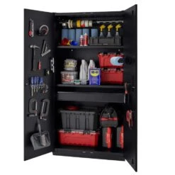 Husky 4-Piece Extra Wide Heavy Duty Welded Steel Garage Storage System -Husky Shop black husky garage storage systems htc411020 ex 66 1000