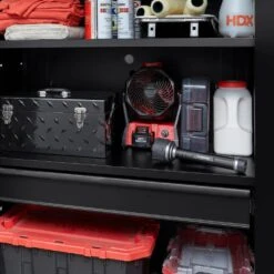 Husky 4-Piece Extra Wide Heavy Duty Welded Steel Garage Storage System -Husky Shop black husky garage storage systems htc411020 ex c3 1000