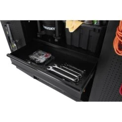 Husky 6-Piece Heavy Duty Welded Steel Garage Storage System In Black (128 In. W X 81 In. H X 24 In. D) 20 Husky 6-Piece Heavy Duty Welded Steel Garage Storage System In Black (128 In. W X 81 In. H X 24 In. D) -Husky Shop black husky garage storage systems htc620220 c3 1000