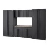 Husky 7-Piece Heavy Duty Welded Steel Garage Storage System In Black (128 In. W X 81 In. H X 24 In. D) -Husky Shop black husky garage storage systems htc620220 ss56 64 1000