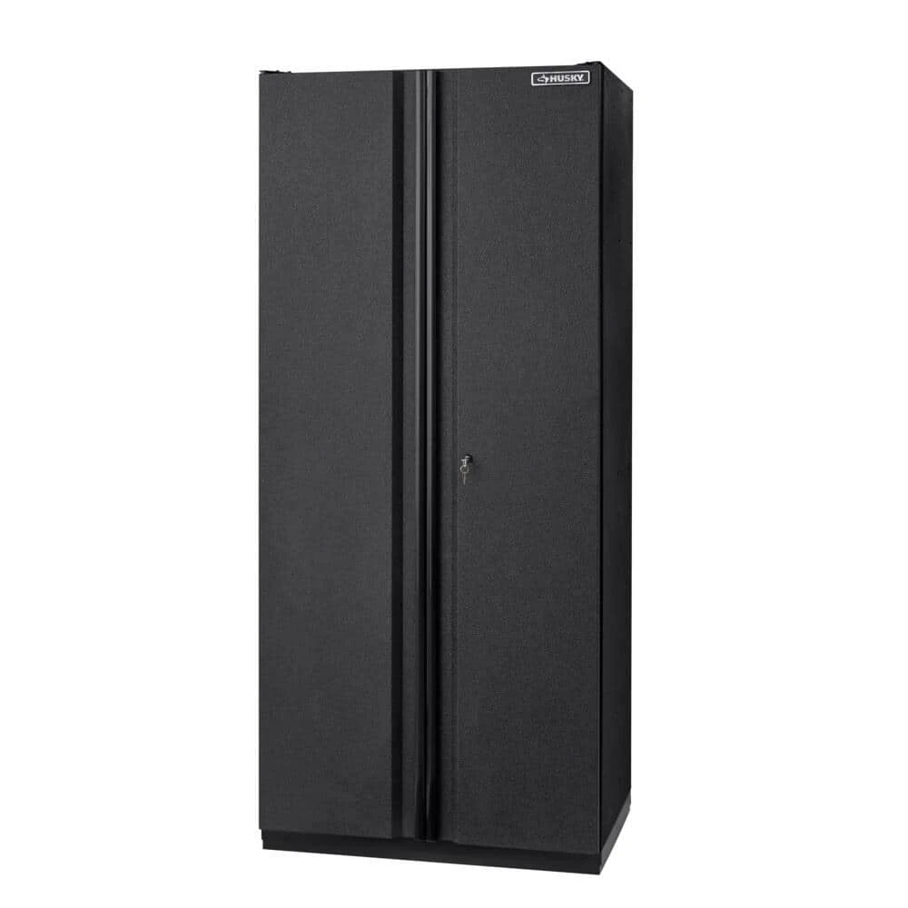 Husky 7-Piece Heavy Duty Welded Steel Garage Storage System In Black (128 In. W X 81 In. H X 24 In. D) 4 Husky 7-Piece Heavy Duty Welded Steel Garage Storage System In Black (128 In. W X 81 In. H X 24 In. D) - Image 4