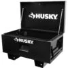 Husky Tool Storage 32 In. W Black Steel Job Site Toolbox -Husky Shop black husky jobsite boxes h32jsb 64 1000
