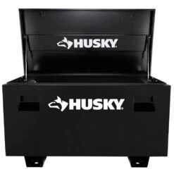 Husky Tool Storage 48 In. W Black Steel Job Site Toolbox -Husky Shop black husky jobsite boxes h48jsb 1f 1000